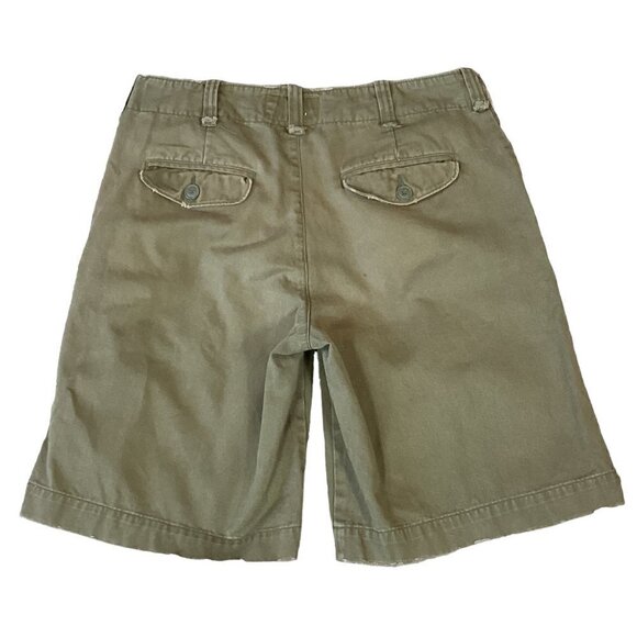 Sideout Mens Shorts Sz 32 Khaki Green  100% Cotton Mid-rise 274C - Picture 3 of 5